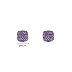 APM Monaco Boucles D'Oreilles Carre Violettes^ Boucles D'Oreilles