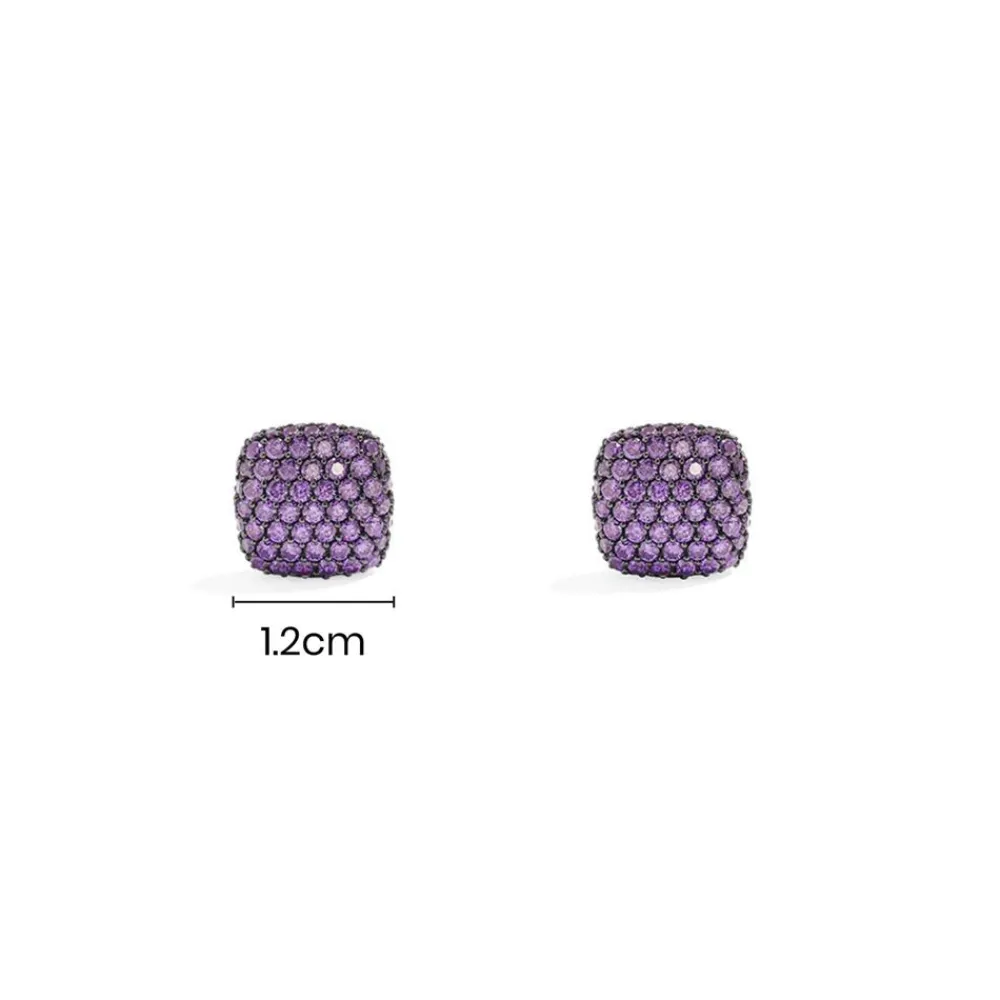 APM Monaco Boucles D'Oreilles Carre Violettes^ Boucles D'Oreilles