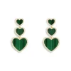 APM Monaco Boucles D'Oreilles Coeur Malachite^ Boucles D'Oreilles