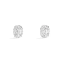 APM Monaco Boucles D'Oreilles Creoles Pave^ Boucles D'Oreilles