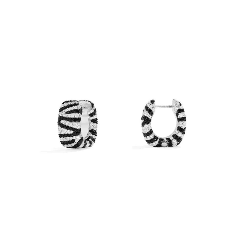 APM Monaco Boucles D'Oreilles Creoles Zebre^ Boucles D'Oreilles