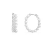 APM Monaco Boucles D'Oreilles Creoles Up And Down Avec Perles - Argent^ Boucles D'Oreilles