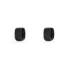 APM Monaco Boucles D'Oreilles Creoles Pave Noires^ Boucles D'Oreilles