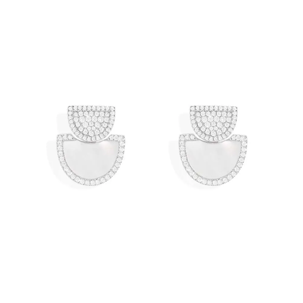 APM Monaco Boucles D'Oreilles Demi-Lune Avec Nacre^ Boucles D'Oreilles