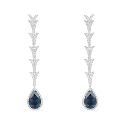 APM Monaco Boucles D'Oreilles Dragon Avec Poire Bleue^ Boucles D'Oreilles