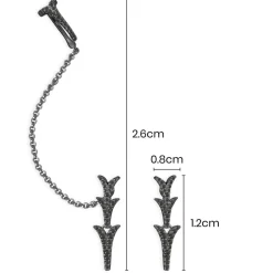 APM Monaco Boucles D'Oreilles Dragon Avec Ear Cuff Et Chaine - Argent^ Boucles D'Oreilles