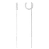 APM Monaco Boucles D'Oreilles Ear Cuff Up And Down Avec Chaine - Argent^ Boucles D'Oreilles