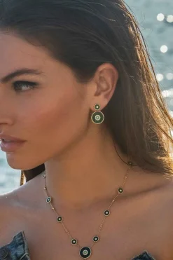 APM Monaco Boucles D'Oreilles Ear Jackets Malachite^ Boucles D'Oreilles