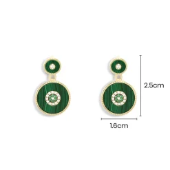 APM Monaco Boucles D'Oreilles Ear Jackets Malachite^ Boucles D'Oreilles