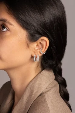 APM Monaco Boucles D'Oreilles Eclat En Anneaux - Argent^ Boucles D'Oreilles