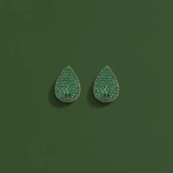 APM Monaco Boucles D'Oreilles Goutte Vertes^ Boucles D'Oreilles