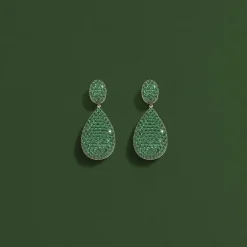 APM Monaco Boucles D'Oreilles Goutte Vertes^ Boucles D'Oreilles