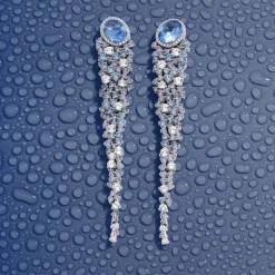 APM Monaco Boucles D'Oreilles Longues Bleu Lagon^ Boucles D'Oreilles