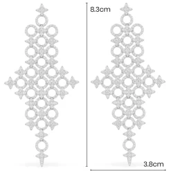APM Monaco Boucles D'Oreilles Meteorites Et Cercles Xl - Argent^ Boucles D'Oreilles