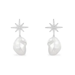 APM Monaco Boucles D'Oreilles Meteorites Avec Perles - Argent^ Boucles D'Oreilles