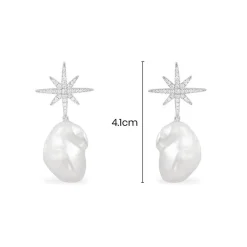 APM Monaco Boucles D'Oreilles Meteorites Avec Perles - Argent^ Boucles D'Oreilles