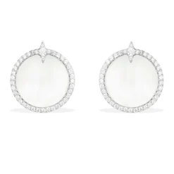 APM Monaco Boucles D'Oreilles Nacre Blanche - Argent^ Boucles D'Oreilles
