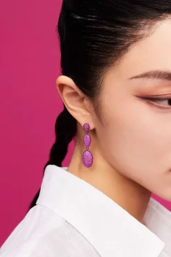 APM Monaco Boucles D'Oreilles Ovales Fuchsia^ Boucles D'Oreilles