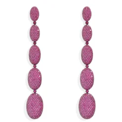 APM Monaco Boucles D'Oreilles Ovales Fuchsia Longues^ Boucles D'Oreilles