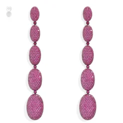 APM Monaco Boucles D'Oreilles Ovales Fuchsia Longues^ Boucles D'Oreilles