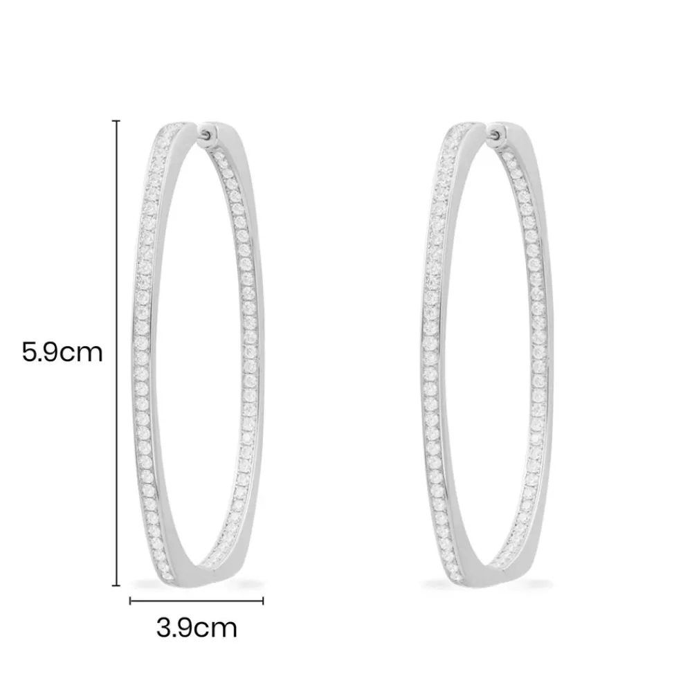 APM Monaco Boucles D'Oreilles Ovales Pave Xl^ Boucles D'Oreilles