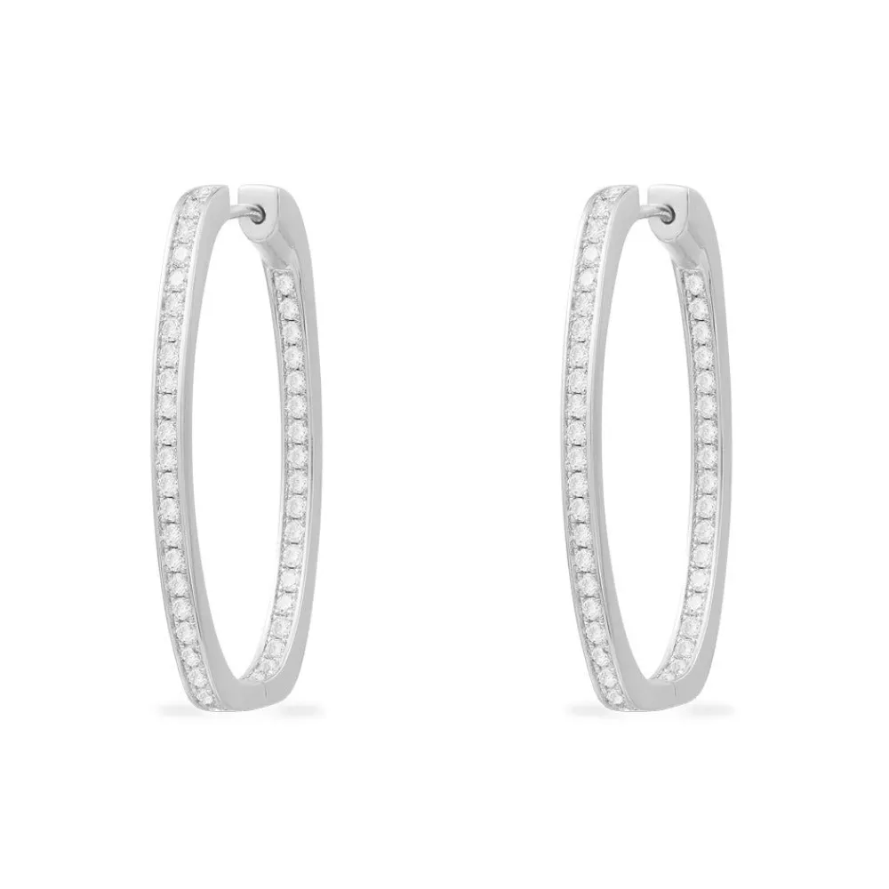 APM Monaco Boucles D'Oreilles Ovales Pave Longues^ Boucles D'Oreilles