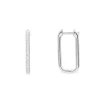 APM Monaco Boucles D'Oreilles Rectangles Pavees - Argent^ Boucles D'Oreilles