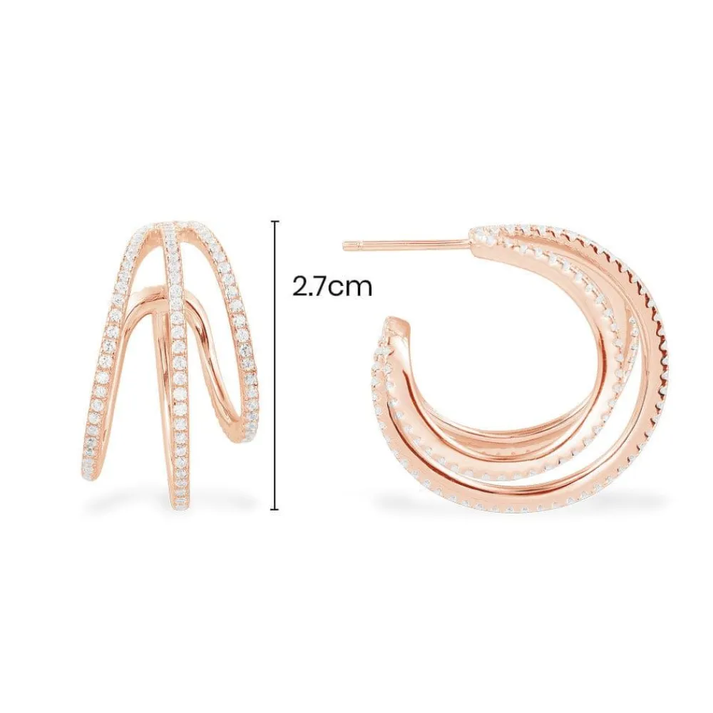 APM Monaco Boucles D'Oreilles Triple Anneau^ Boucles D'Oreilles