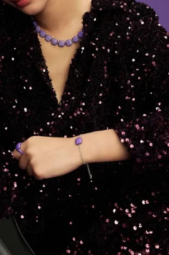 APM Monaco Bracelet Ajustable Carre Violet^ Bracelets