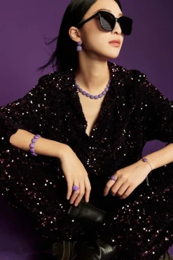 APM Monaco Bracelet Ajustable Carre Violet^ Bracelets