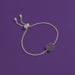 APM Monaco Bracelet Ajustable Carre Violet^ Bracelets