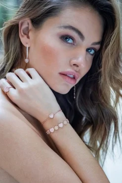 APM Monaco Bracelet Ajustable Coeur Nacre Rose^ Bracelets