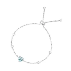 APM Monaco Bracelet Ajustable Coeur Bleu - Argent^ Bracelets