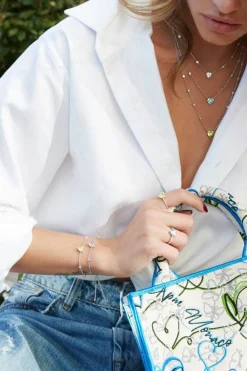 APM Monaco Bracelet Ajustable Coeur Bleu - Argent^ Bracelets