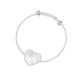 APM Monaco Bracelet Ajustable Coeur En Nacre - Argent^ Bracelets
