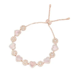 APM Monaco Bracelet Ajustable Coeurs Nacre Rose^ Bracelets