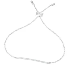 APM Monaco Bracelet Ajustable Ligne Droite Sertie - Argent^ Bracelets