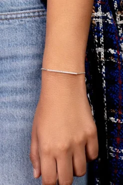 APM Monaco Bracelet Ajustable Ligne Droite Sertie - Argent^ Bracelets