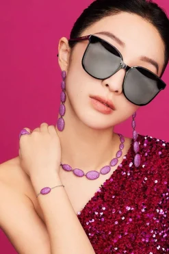 APM Monaco Bracelet Ajustable Ovale Fuchsia^ Bracelets