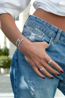 APM Monaco Bracelet Ajustable Papillons - Argent^ Bracelets