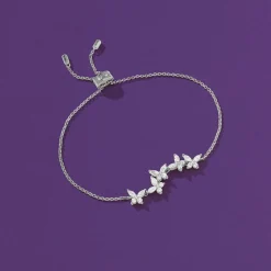 APM Monaco Bracelet Ajustable Papillons - Argent^ Bracelets