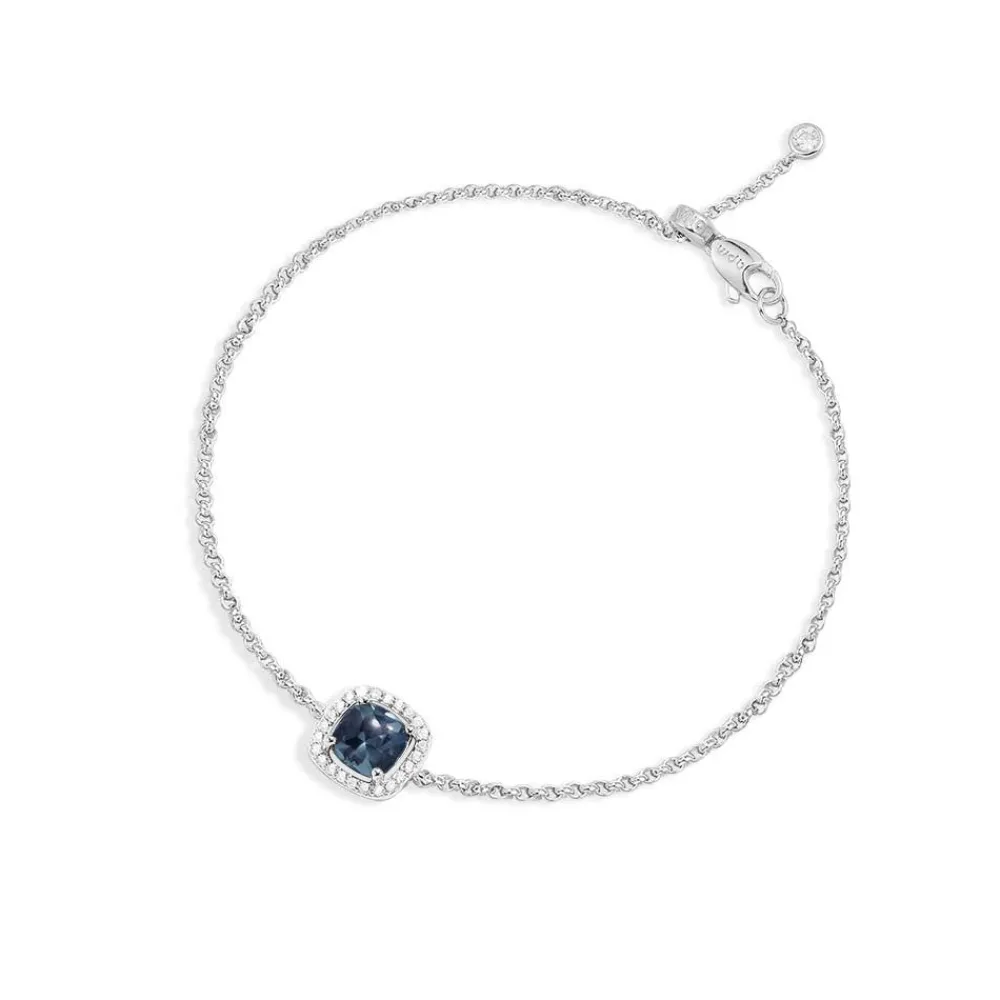 APM Monaco Bracelet Ajustable Pierre Carree Bleue^ Bracelets