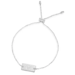APM Monaco Bracelet Ajustable Plaque Alphabet-A - Argent^ Bracelets