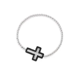 APM Monaco Bracelet Croix Noire^ Bracelets