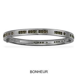 APM Monaco Bracelet Jonc Code Morse Bonheur Kaki^ Bracelets