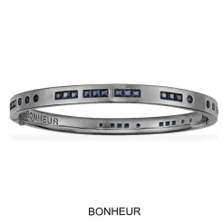 APM Monaco Bracelet Jonc Code Morse Bonheur Bleu^ Bracelets