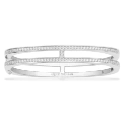 APM Monaco Bracelet Jonc Double Ligne Pave^ Bracelets