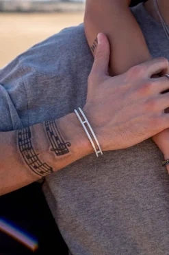 APM Monaco Bracelet Jonc Double Ligne Pave^ Bracelets