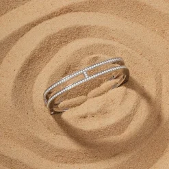 APM Monaco Bracelet Jonc Double Ligne Pave^ Bracelets
