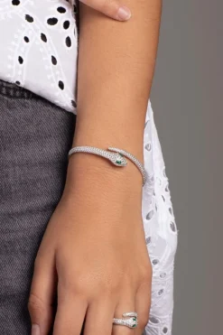 APM Monaco Bracelet Ouvert Serpent - Argent^ Bracelets